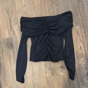 ZARA Black Ruched Women's Top M